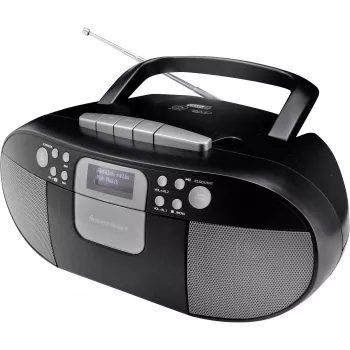 Soundmaster SCD7800SW rádio com CD e cassetes DAB+ FM com função de despertador, preto