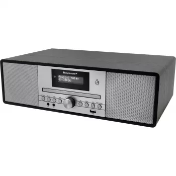 Soundmaster DAB980SW Centro de música preto DAB+/FM-RDS CD USB Bluetooth leitor de audiolivros com cassete e gira-discos