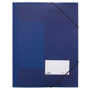 Durable Pasta de elásticos DIN A4, azul-escuro