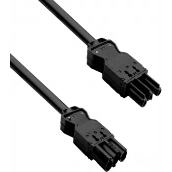 HELOS GST18i3 Cabo de extensão 2,0 m preto ficha para conector fêmea