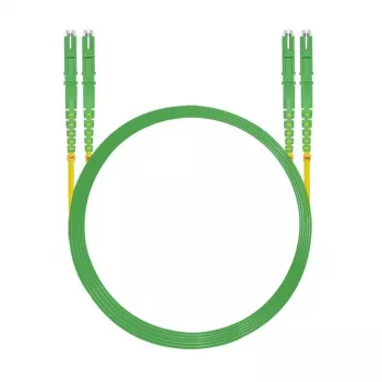 HELOS cabo de rede de fibra ótica E2000® APC/E2000® APC (LSH) Duplex 9/125 µm OS2 amarelo 0,5 m