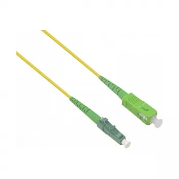 HELOS cabo de rede de fibra ótica OS2 Simplex LSZH 2,0 mm SC/APC para LC/APC amarelo 20 m