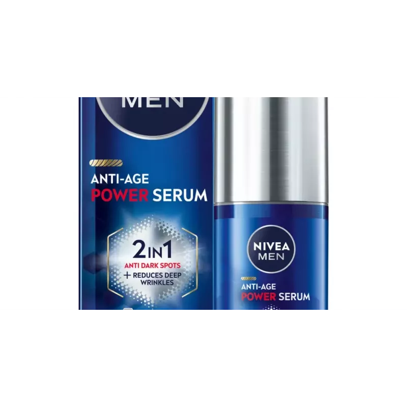 NIVEA Men sérum anti-idade Power 2 em 1 sérum intensivo anti-imperfeições 30 ml
