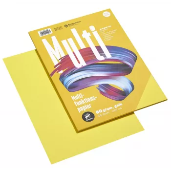 Papel multifunções Staufen 7X A4 80g amarelo 50 folhas