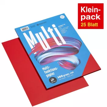 Papel multifunções Staufen A4 vermelho 160g 25 folhas/pack