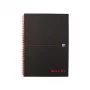 Oxford 400047609 caderno A4 quadriculado preto 70 folhas mate