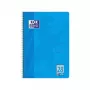 Oxford Touch bloco universitário A4+ quadriculado Sea Blue 80 folhas 160 páginas encadernado em espiral microperfurado 4 furos 90gsm Optik Paper certificado FSC