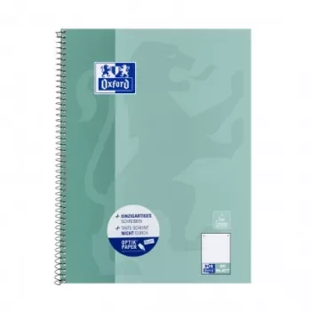 Caderno Oxford Office Signature A4 capa dura - quadriculado - 80 folhas - azul/verde monocromático