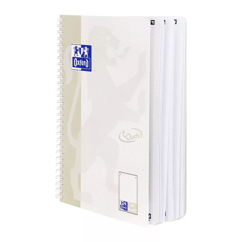 Caderno Oxford TOUCH B5 pontilhado bege 80 folhas 90 g/m²