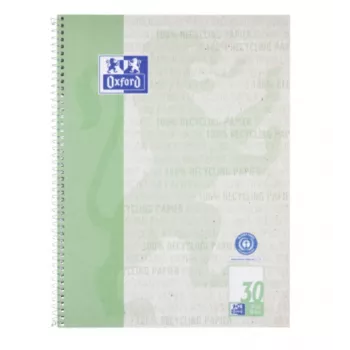 Bloco de apontamentos Oxford College A4+ 80 folhas 90 g/m² quadriculado azul 4 furos
