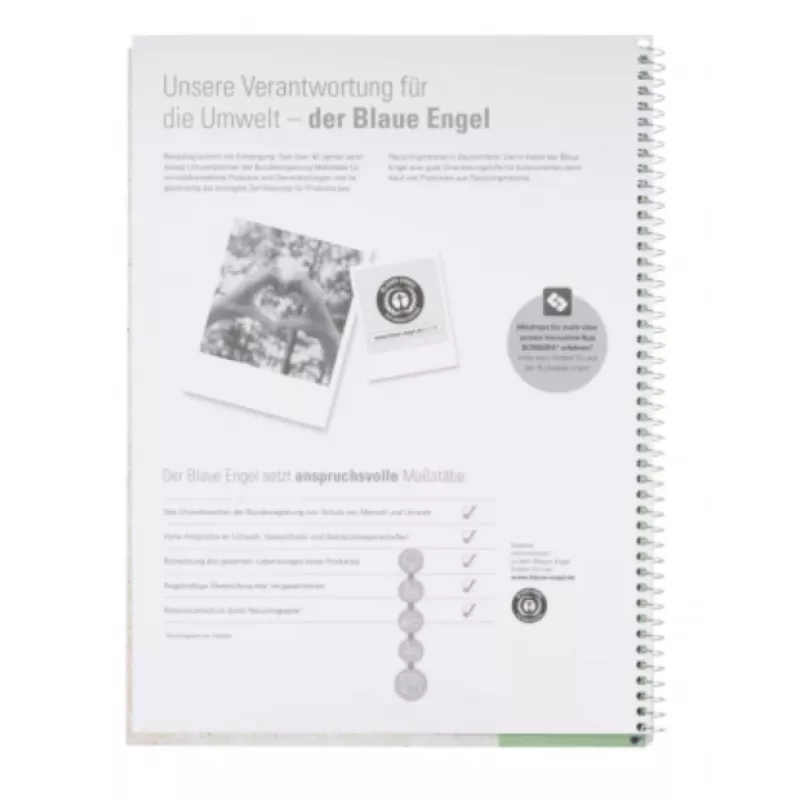 Bloco de apontamentos Oxford College A4+ 80 folhas 90 g/m² quadriculado azul 4 furos