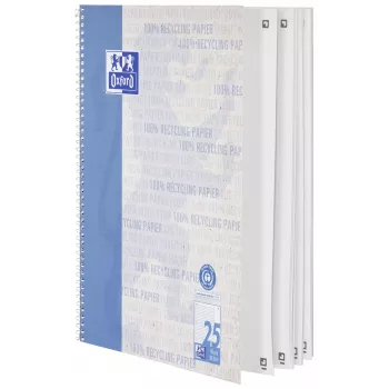 Bloco de apontamentos Oxford College A4+ 80 folhas pautado 4 furos branco 90 g/m²