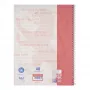 Bloco de apontamentos Oxford College A4+ 80 folhas 90 g/m² quadriculado 4 furos margem direita branco