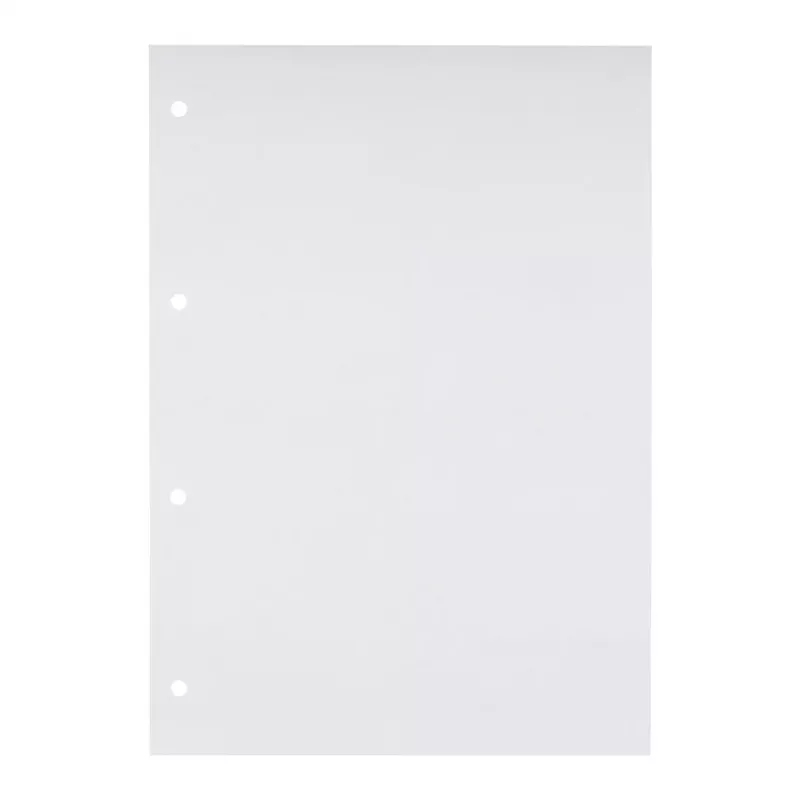 Bloco escolar Oxford reciclado DIN A4 50 folhas pauta 20 colado no topo em branco 4 furos - A4