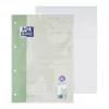 Bloco escolar Oxford reciclado DIN A4 50 folhas pauta 20 colado no topo em branco 4 furos - A4