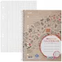 Bloco de apontamentos Hamelin Landre College A5 quadriculado 80 folhas com margem 4 furos