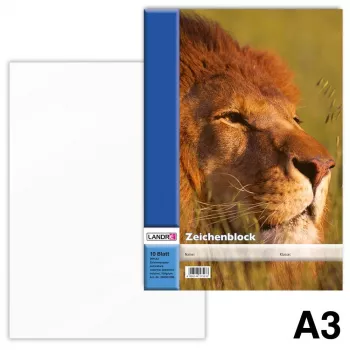Bloco de desenho Landré 100 g A3 10 folhas 4 motivos branco