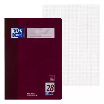Registo ELBA Universal A4 - 16 folhas - quadriculado - bordô - 100050314