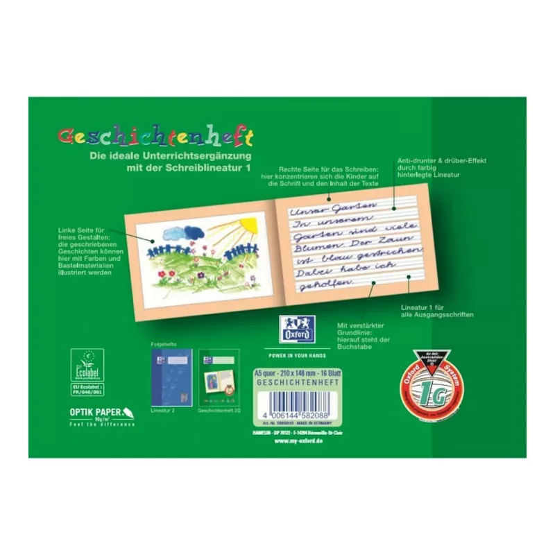 Oxford 100050103 caderno A5 90 g/m2 verde
