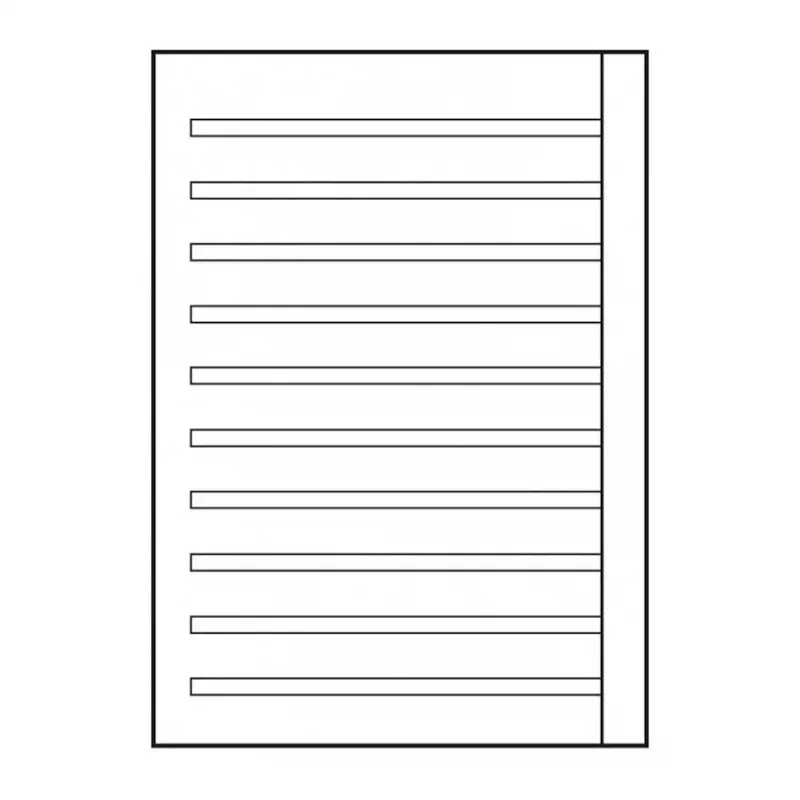 Caderno escolar Oxford A4 16 folhas Lineatur 3R pautado com margem 3.º ano