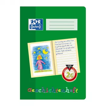 Caderno de histórias Oxford 100050092 A4, 16 folhas, 90 g/m², verde