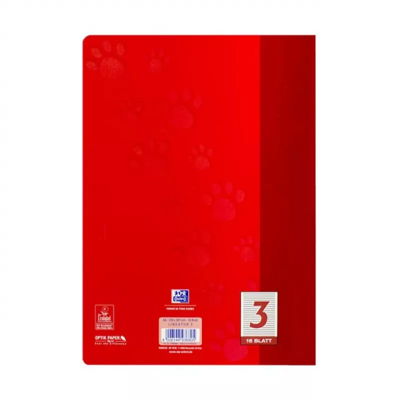 Oxford 100050402 caderno A4 90 g/m2 vermelho
