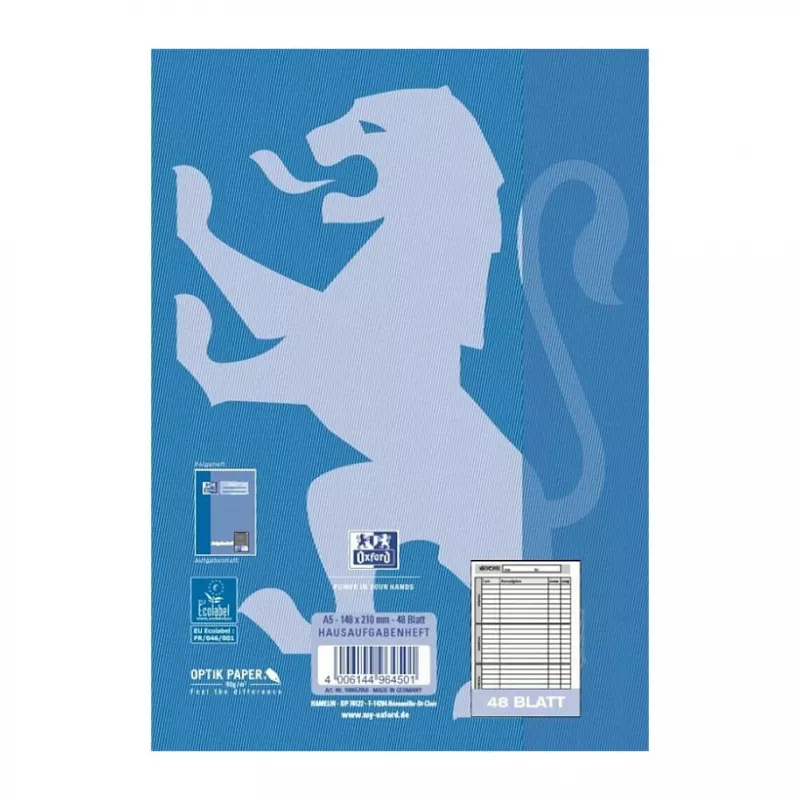 Oxford 100057950 caderno A5 90 g/m2 azul