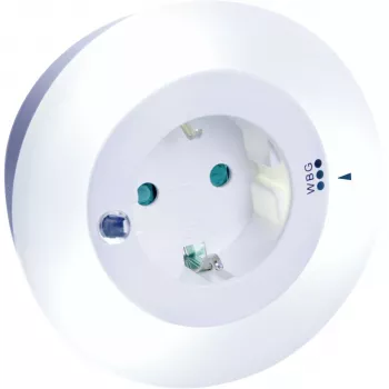 Luz noturna LED REV com tomada mudança de cor e interruptor crepuscular