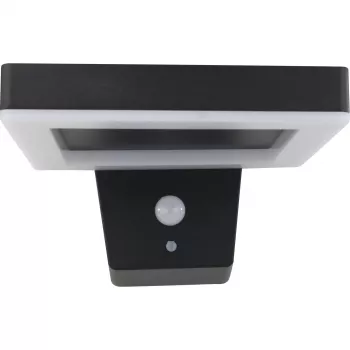 REV aplique de parede solar LED quadrado preto