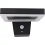 REV aplique de parede solar LED quadrado preto