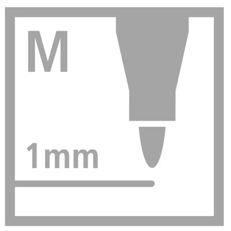 STABILO OHPen Universal M 853 caneta de retroprojetor não permanente, preto, 1,0 mm ponta biselada média