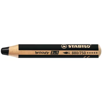 STABILO woody 3 in1 - preto - 10 mm - 1 unid.