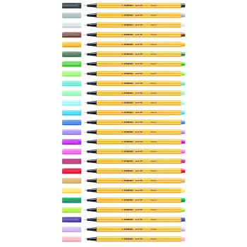 Caneta fineliner STABILO Point 88 - cores sortidas - 0,4 mm - pack de 12