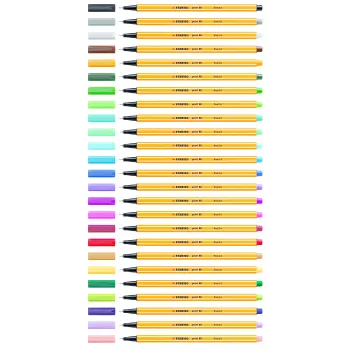Caneta fineliner STABILO Point 88 0,4 mm - 20 cores sortidas