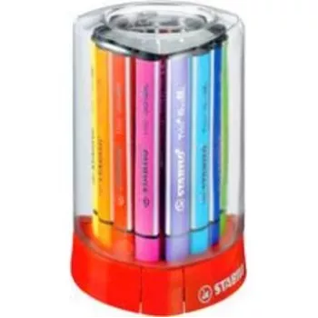 Marcador de fibra STABILO Trio Scribbi - 2 mm - pack de 12 - cores sortidas