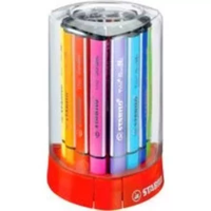 Marcador de fibra STABILO Trio Scribbi - 2 mm - pack de 12 - cores sortidas