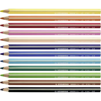 Lápis de cor STABILO GREENtrio - cores sortidas - pack de 12