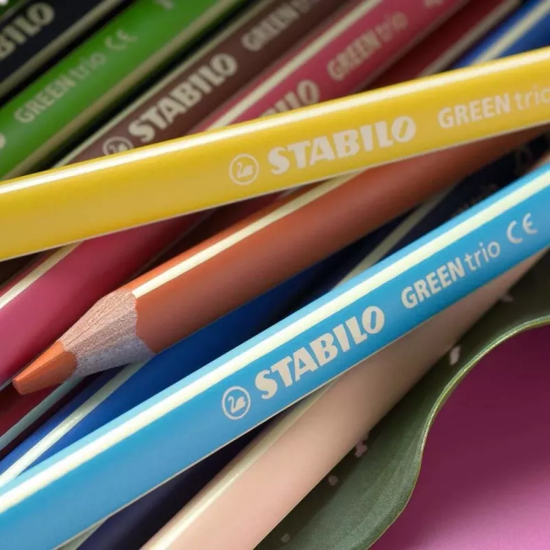 Lápis de cor STABILO GREENtrio - cores sortidas - pack de 12