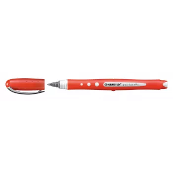 Caneta de gel STABILO worker colorful - vermelho - 0,5 mm - ambidestra - pack de 10