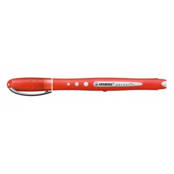 Caneta de gel STABILO worker colorful - vermelho - 0,5 mm - ambidestra - pack de 10