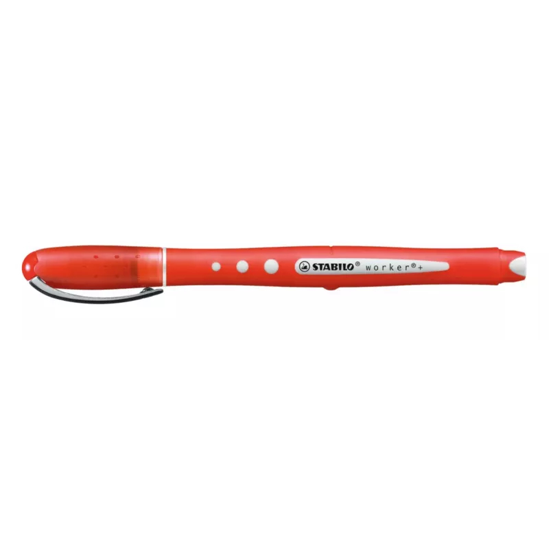 Caneta de gel STABILO worker colorful - vermelho - 0,5 mm - ambidestra - pack de 10