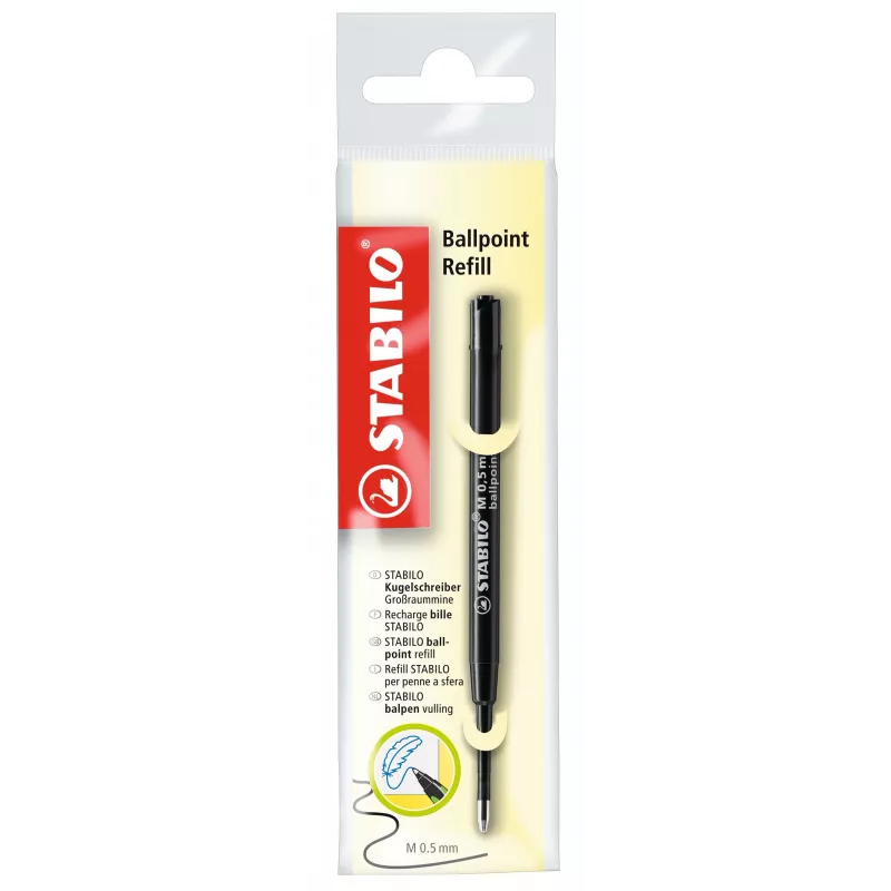 Caneta esferográfica STABILO COM4ball - preto - 1 unidade