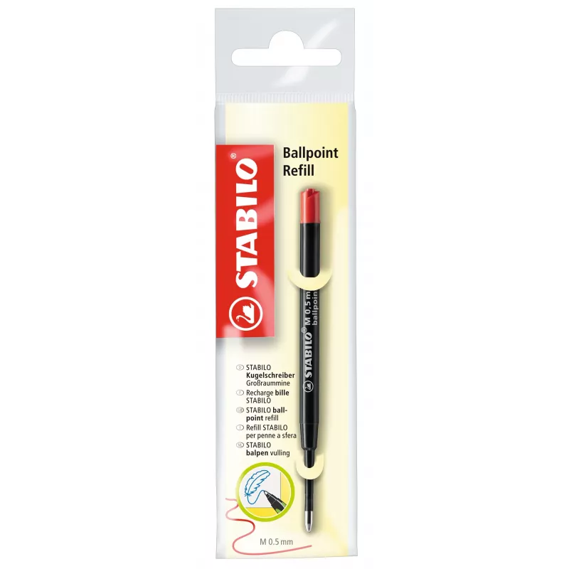 Caneta esferográfica STABILO COM4ball - vermelho - 1 unidade