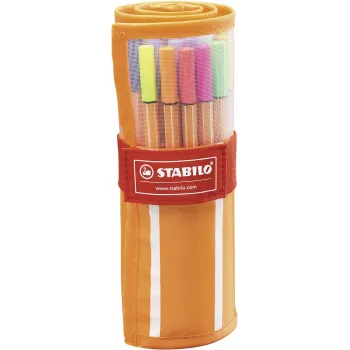 Conjunto de canetas fineliner STABILO point 88 - 20 cores diferentes, 0,4 mm