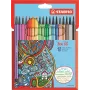 STABILO Pen 68 - fino - 18 cores - sortidas - ponta redonda - 1 mm - sortidas
