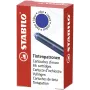STABILO 5/0-041 cartuchos de tinta para caneta de tinta permanente, azul real, 6 unid.