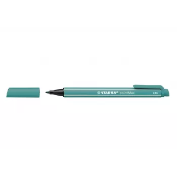 Caneta de feltro STABILO pointMAX - turquesa - média - 0,8 mm - tinta à base de água - ponta de feltro de nylon