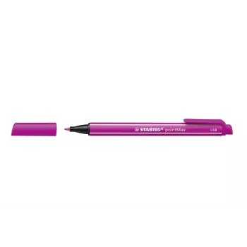 Caneta de feltro STABILO pointMAX - rosa - média - 0,8 mm - tinta à base de água - ponta de feltro de nylon