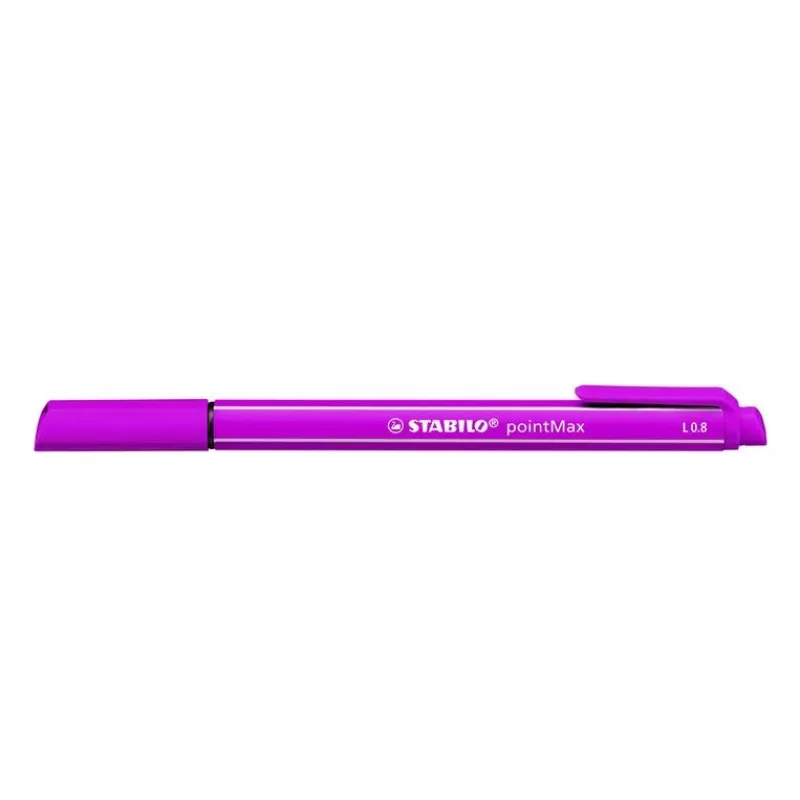 Caneta de feltro STABILO pointMAX - rosa - média - 0,8 mm - tinta à base de água - ponta de feltro de nylon