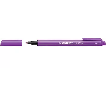 Caneta de feltro STABILO pointMax - roxo - média 0,8 mm - redonda - tinta à base de água - ponta de fibra de nylon